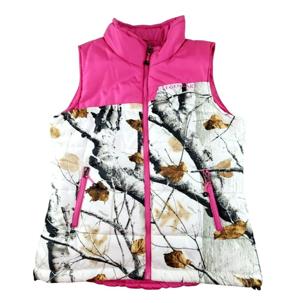 Legendary Whitetails Women's Vest Warm Pink Quilted Size Medium  JH1265